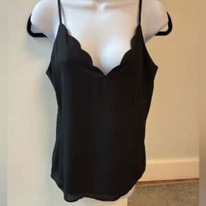 Black camisole.